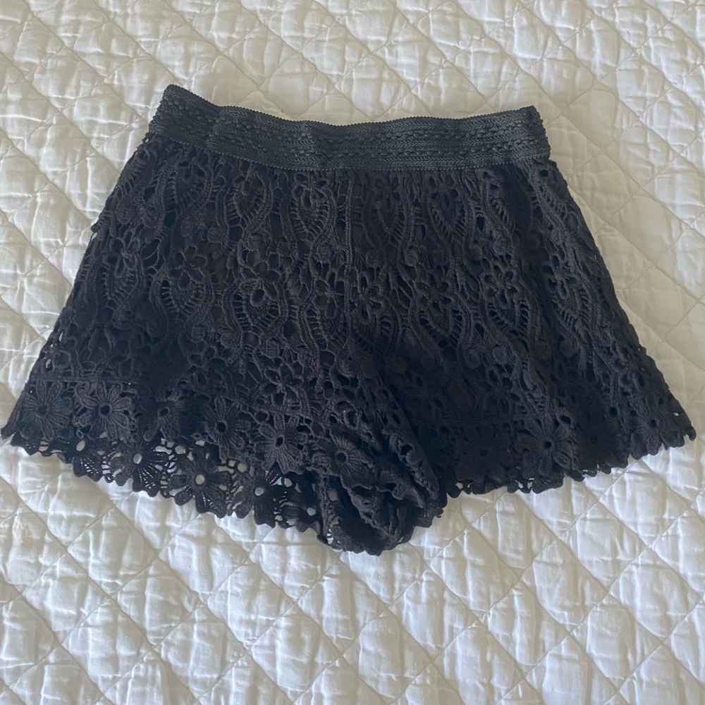Black Lace Shorts